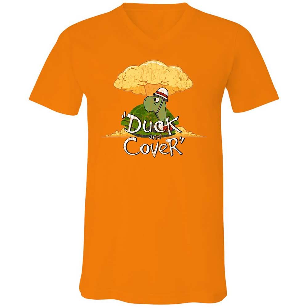 Unisex V-Neck T-Shirt - 36XJ19J9 - Orange - 12