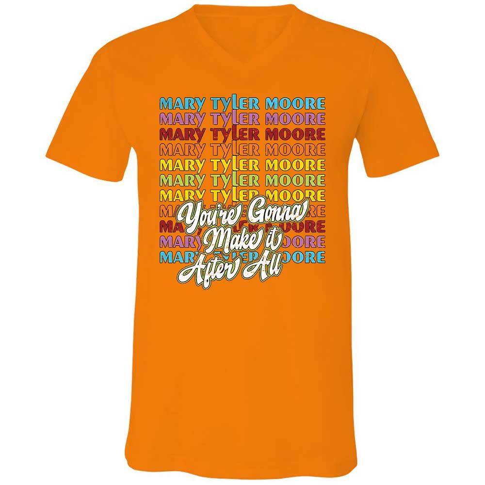 Unisex V-Neck T-Shirt - 3LEQDC4J - Orange - 12