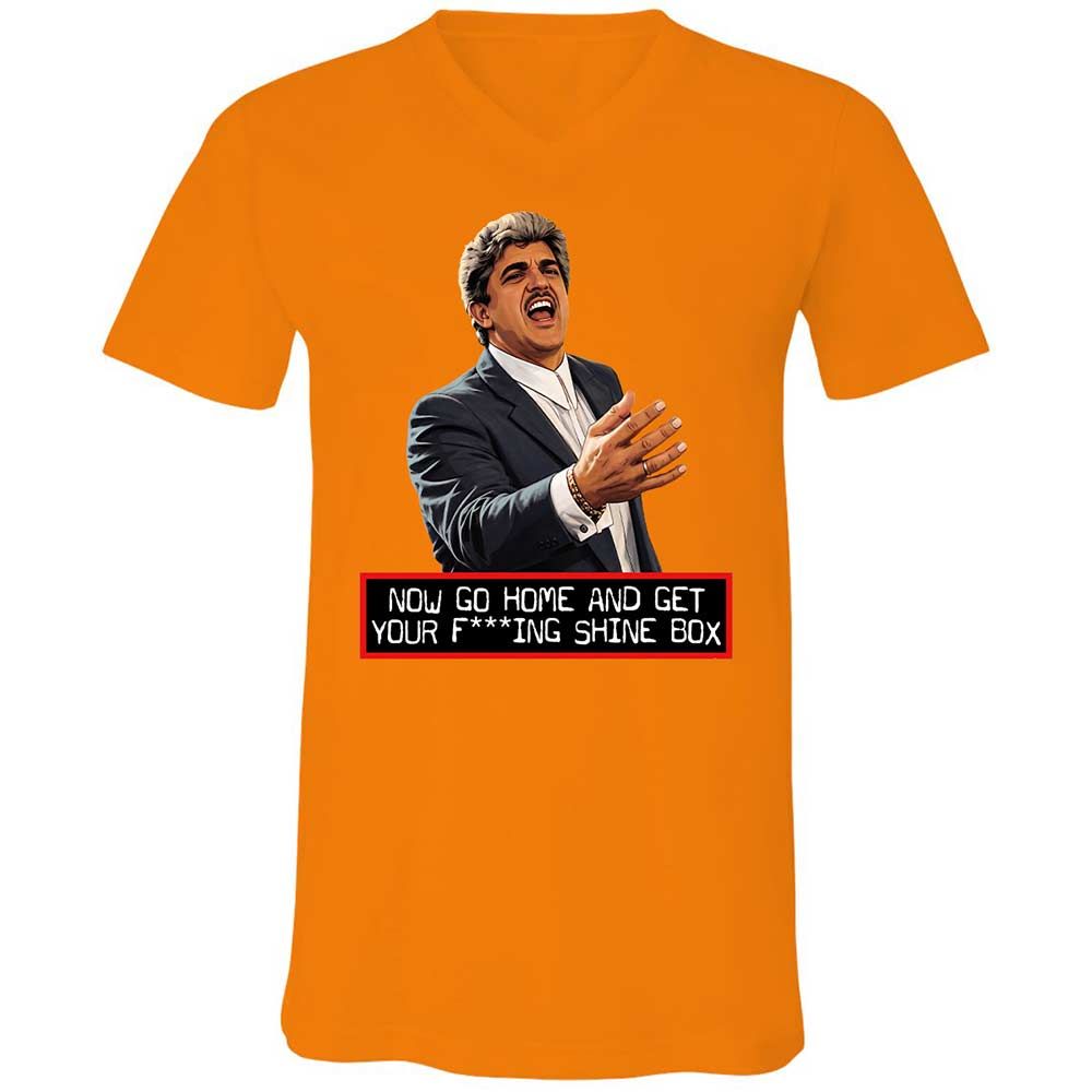 Unisex V-Neck T-Shirt - PZ7LXY1D - Orange - 12