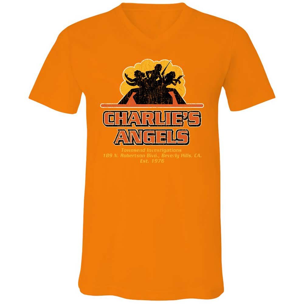 Unisex V-Neck T-Shirt - LRLC1GB7 - Orange - 12