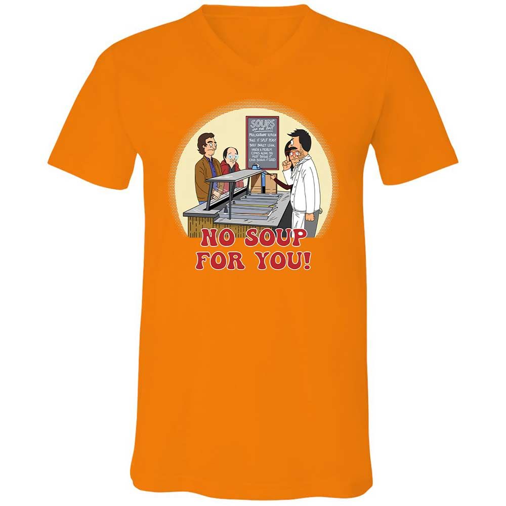 Unisex V-Neck T-Shirt - AUPJY7WC - Orange - 12
