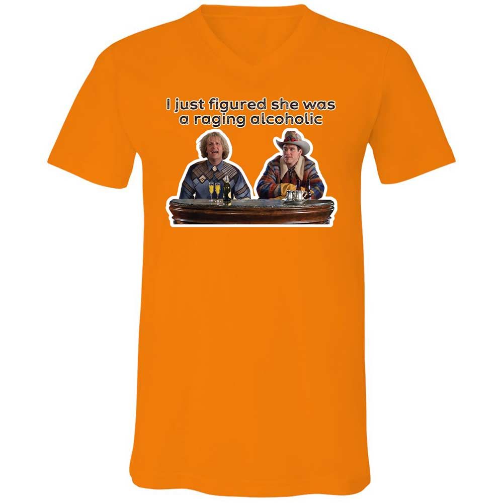 Unisex V-Neck T-Shirt - T52LTPFU - Orange - 12