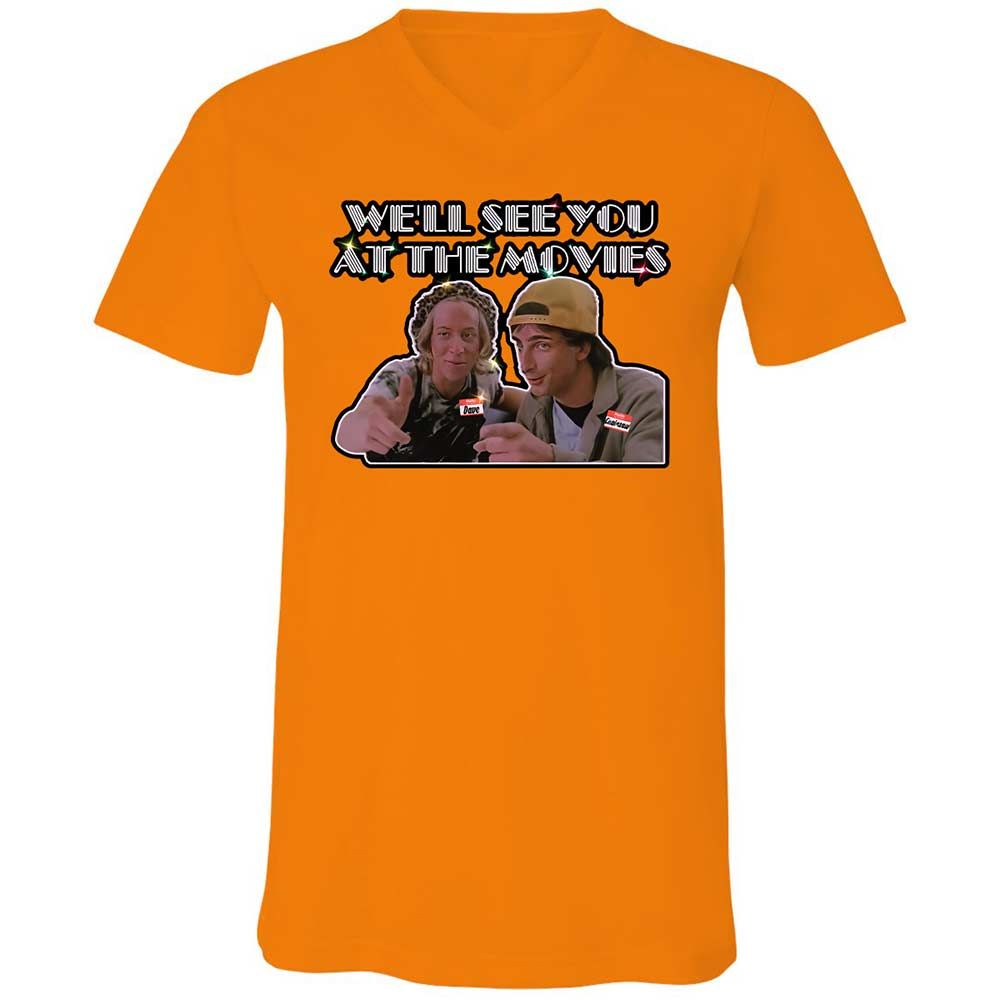 Unisex V-Neck T-Shirt - NZAJ9W88 - Orange - 12