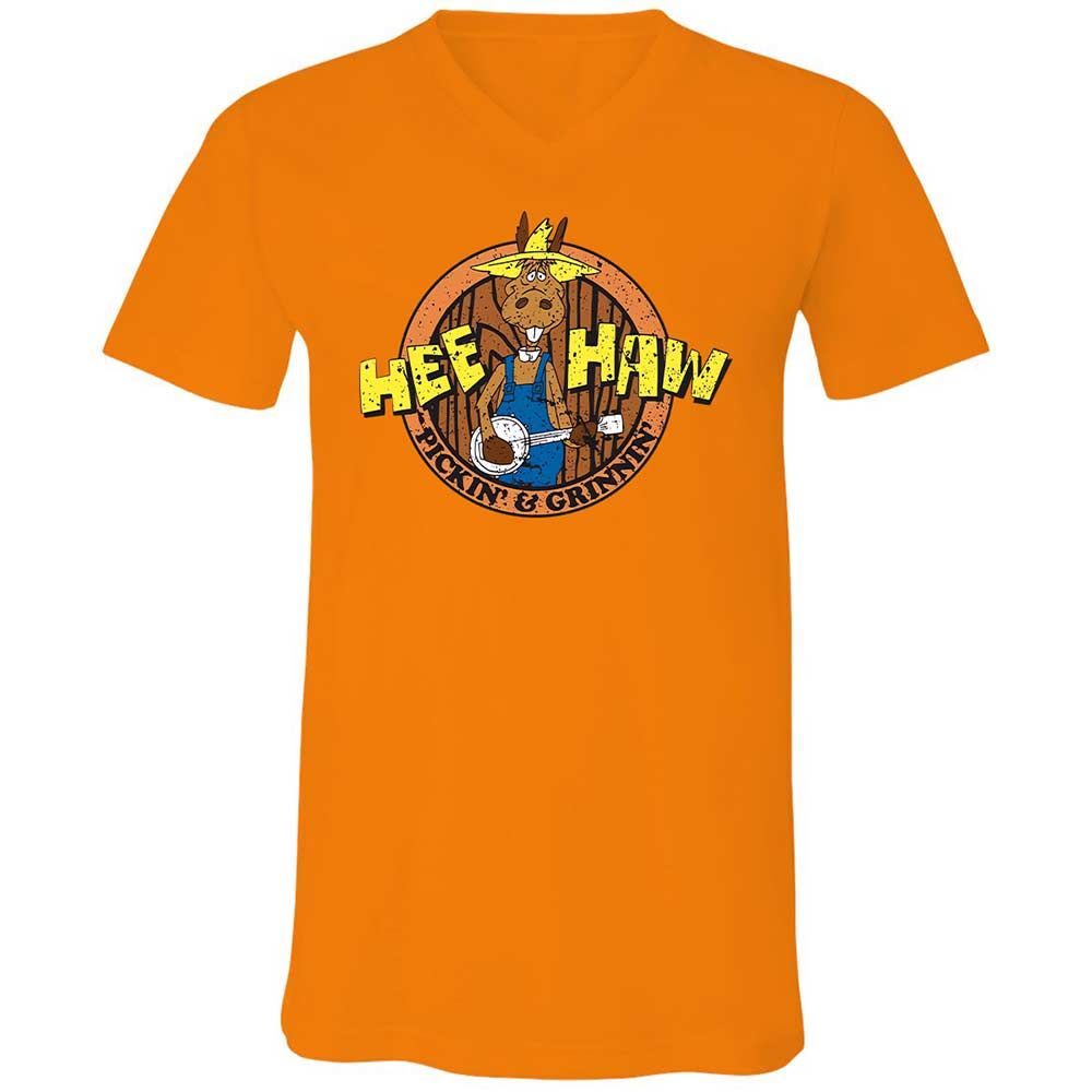 Unisex V-Neck T-Shirt - 3ZBESZ2J - Orange - 12