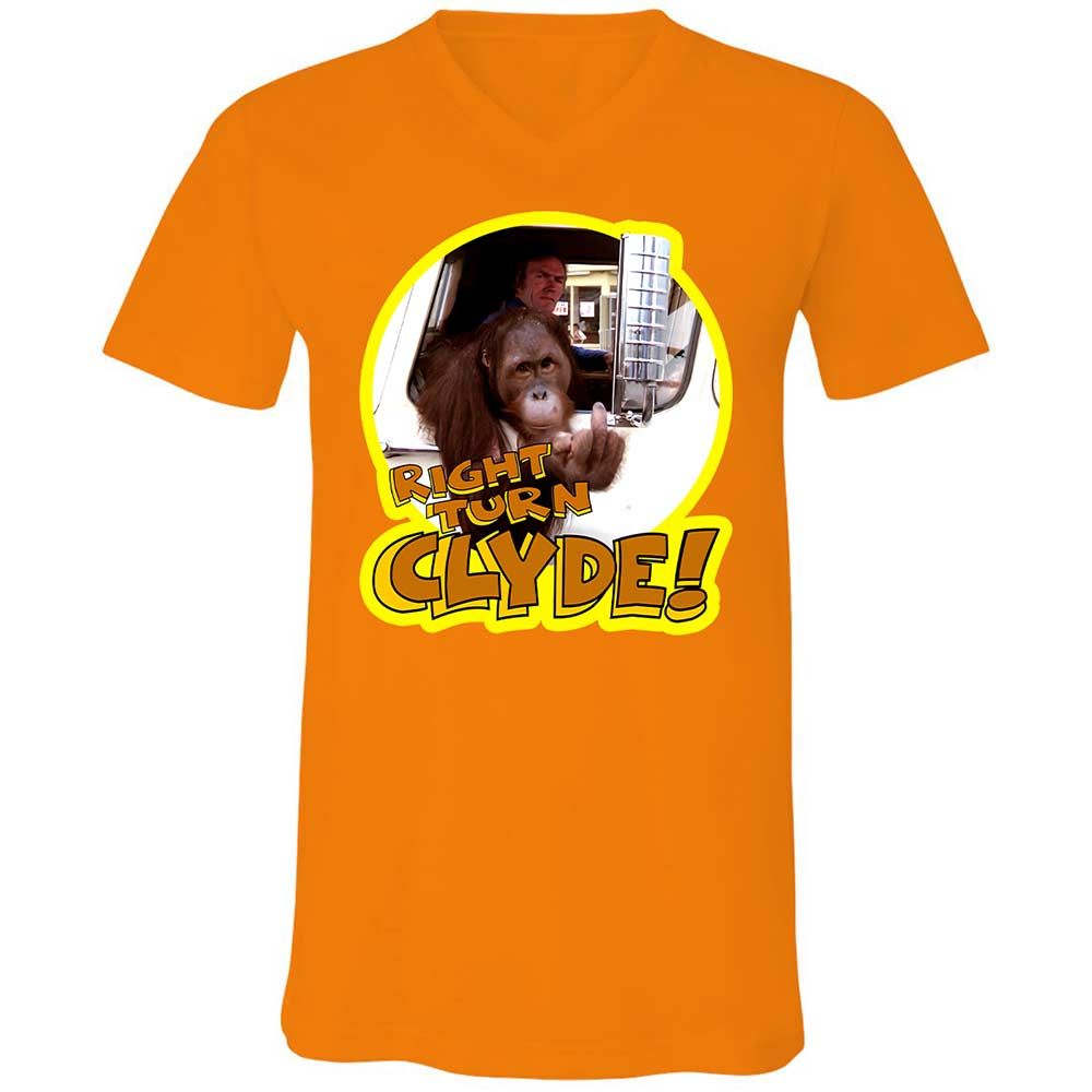 Unisex V-Neck T-Shirt - HVTD7PQF - Orange - 12