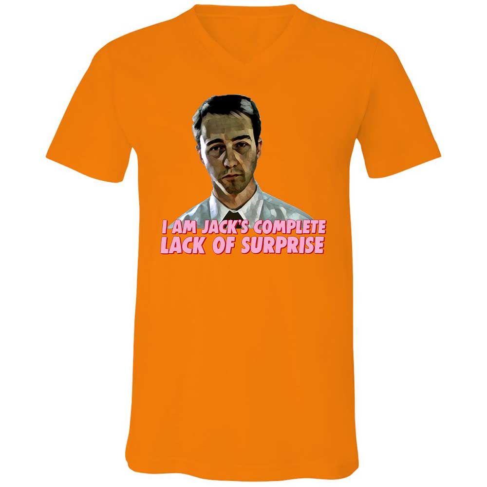 Unisex V-Neck T-Shirt - DLYYHRVF - Orange - 12