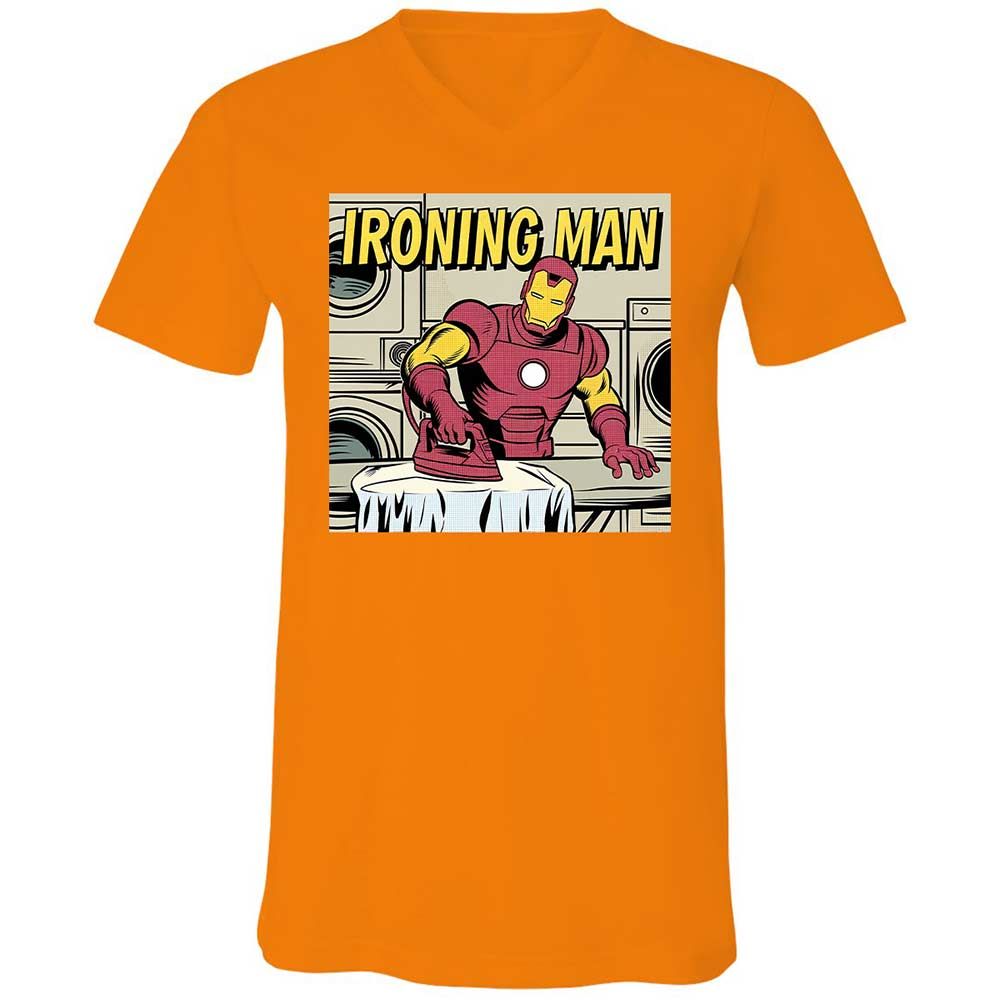 Unisex V-Neck T-Shirt - UT931KRA - Orange - 12