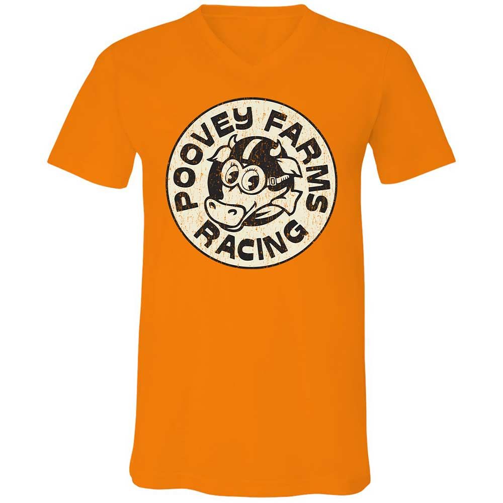 Unisex V-Neck T-Shirt - 3VRTYB4L - Orange - 12
