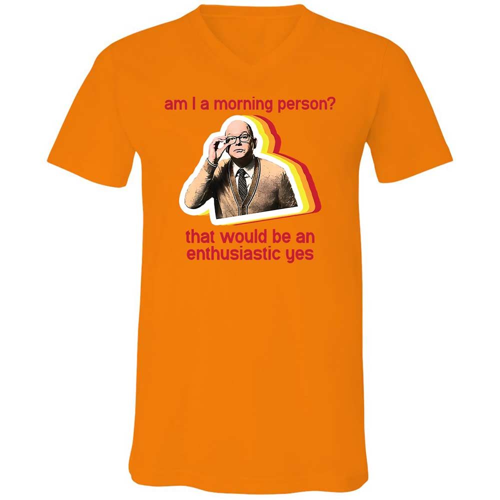 Unisex V-Neck T-Shirt - RNNHSPC7 - Orange - 12