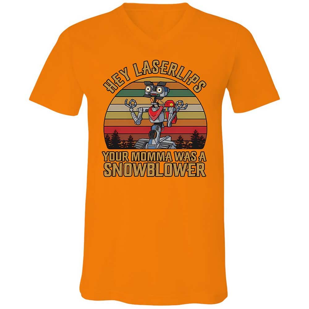 Unisex V-Neck T-Shirt - CG9RRLDU - Orange - 12