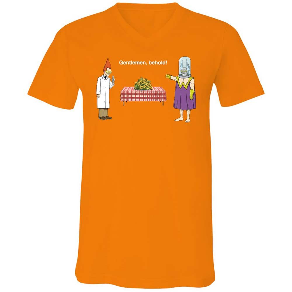 Unisex V-Neck T-Shirt - 98AY116B - Orange - 12
