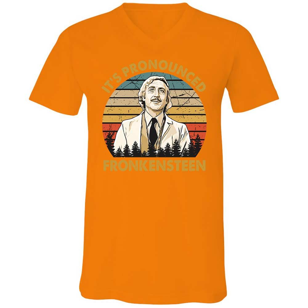Unisex V-Neck T-Shirt - 2J7VYUH3 - Orange - 12