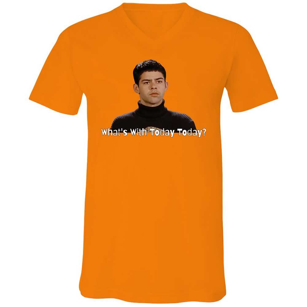 Unisex V-Neck T-Shirt - D8DMLAUE - Orange - 12
