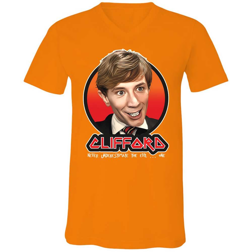 Unisex V-Neck T-Shirt - Q2BRM1JV - Orange - 12