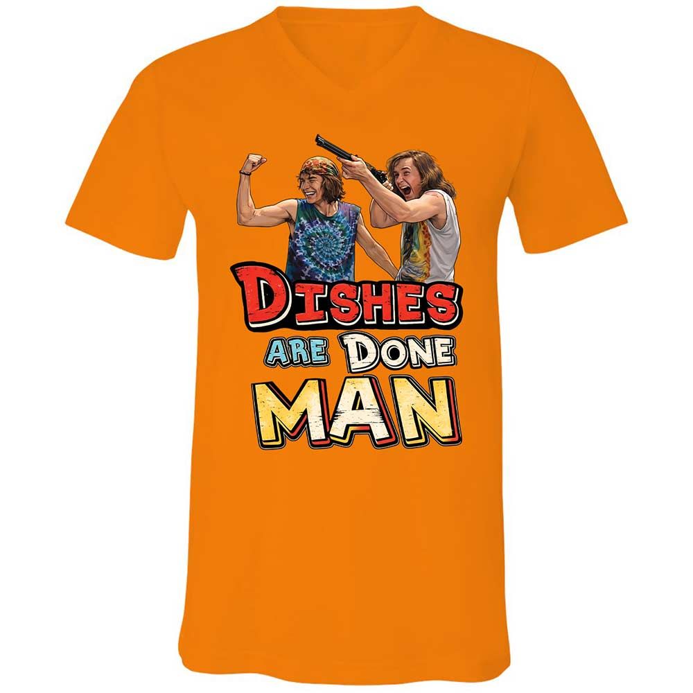 Unisex V-Neck T-Shirt - 3UWU8M86 - Orange - 12