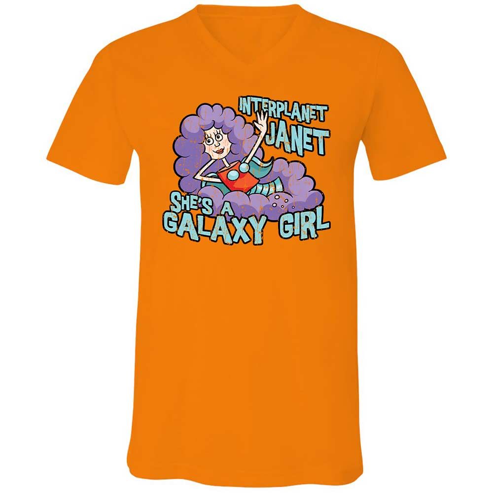 Unisex V-Neck T-Shirt - T5T3RW7Y - Orange - 12