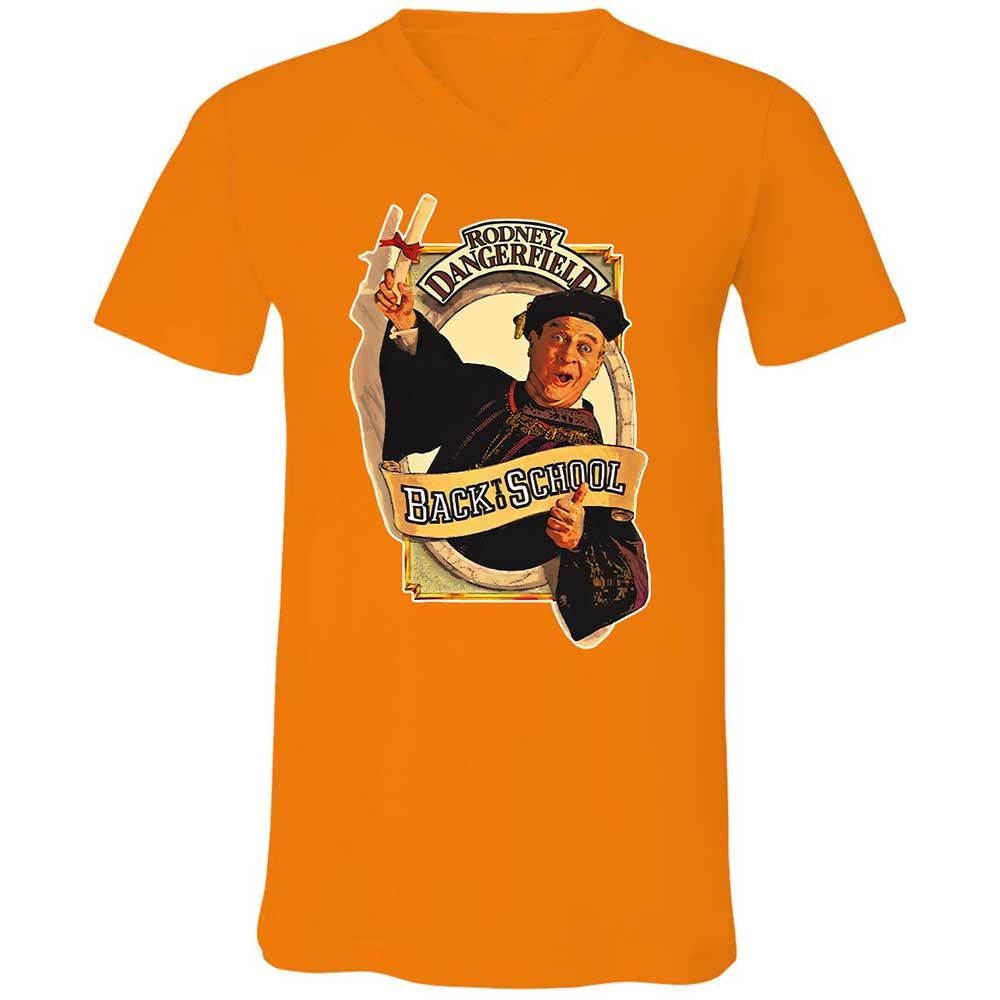 Unisex V-Neck T-Shirt - V89X2FHV - Orange - 12