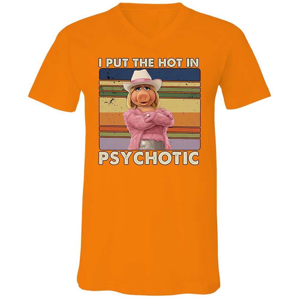 Unisex V-Neck T-Shirt - ESRB6R2T - Orange - 12