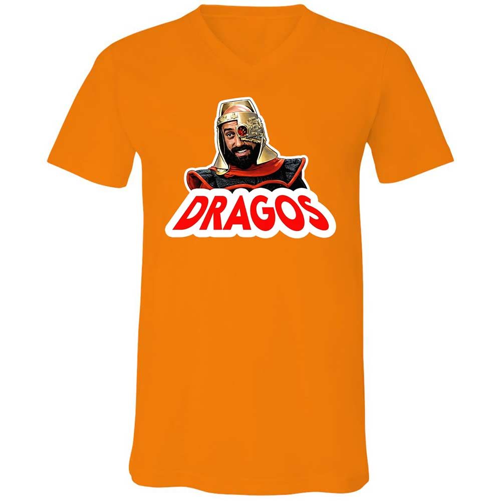 Unisex V-Neck T-Shirt - CNU6XPSE - Orange - 12