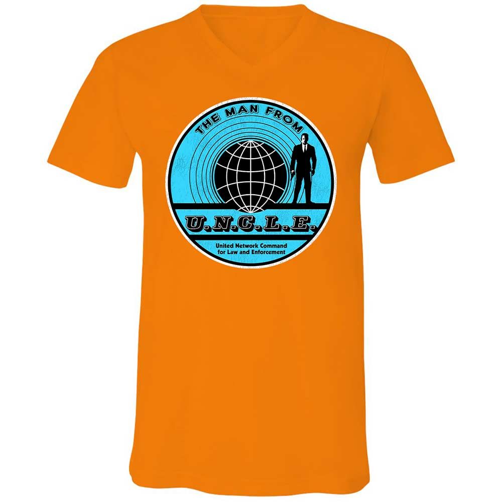 Unisex V-Neck T-Shirt - GYJRTSZD - Orange - 12