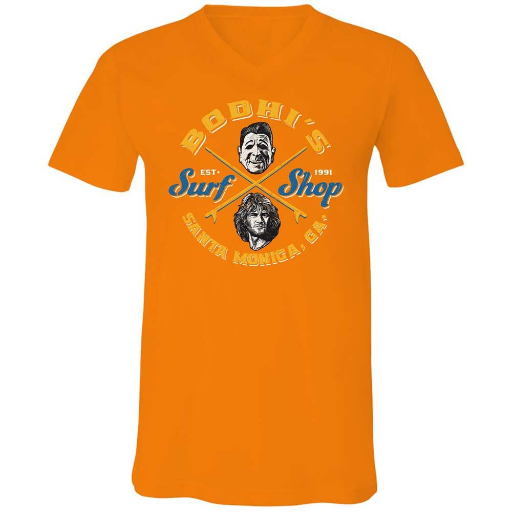 Unisex V-Neck T-Shirt - E9SJ7GZC - Orange - 12