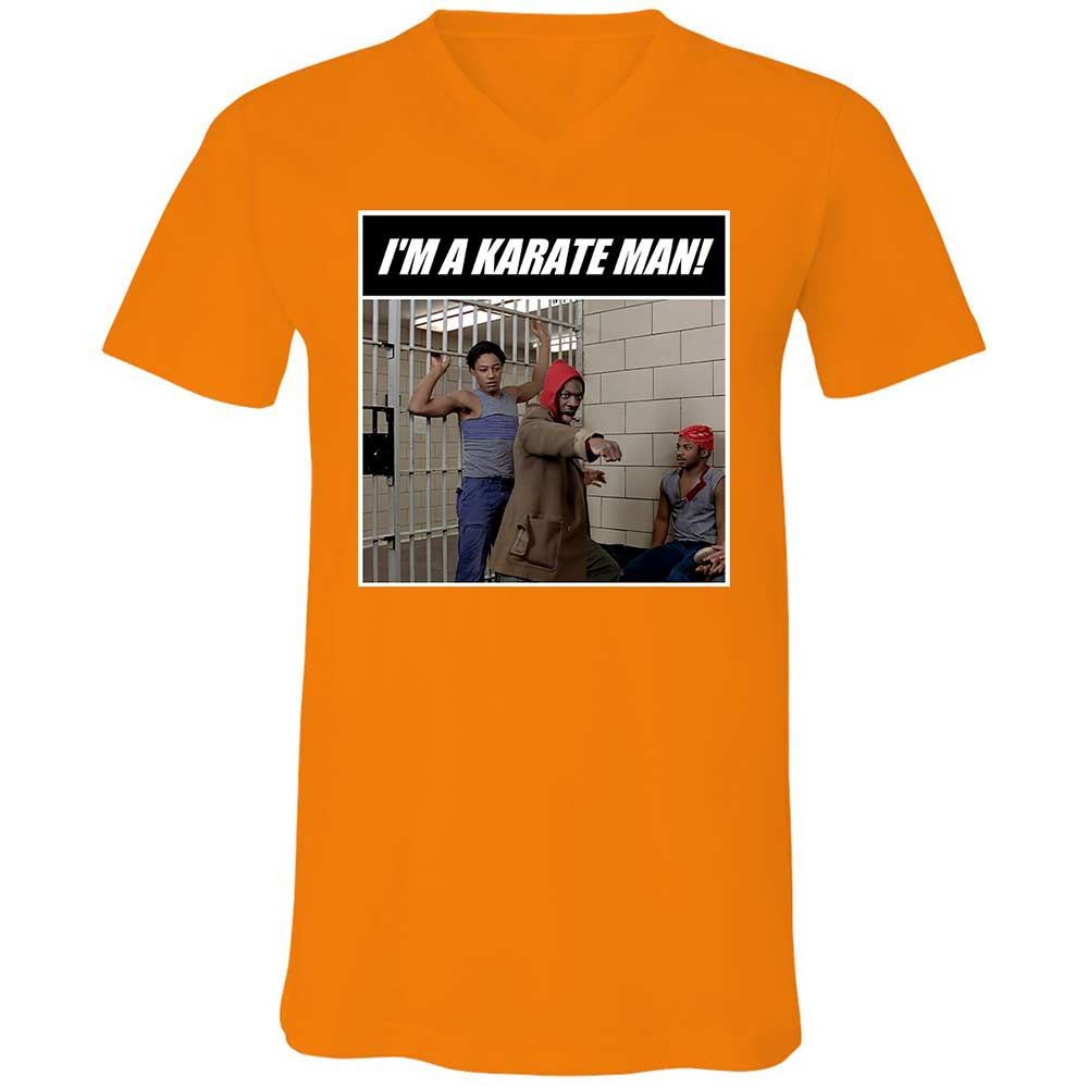 Unisex V-Neck T-Shirt - PDAB3D6Y - Orange - 12