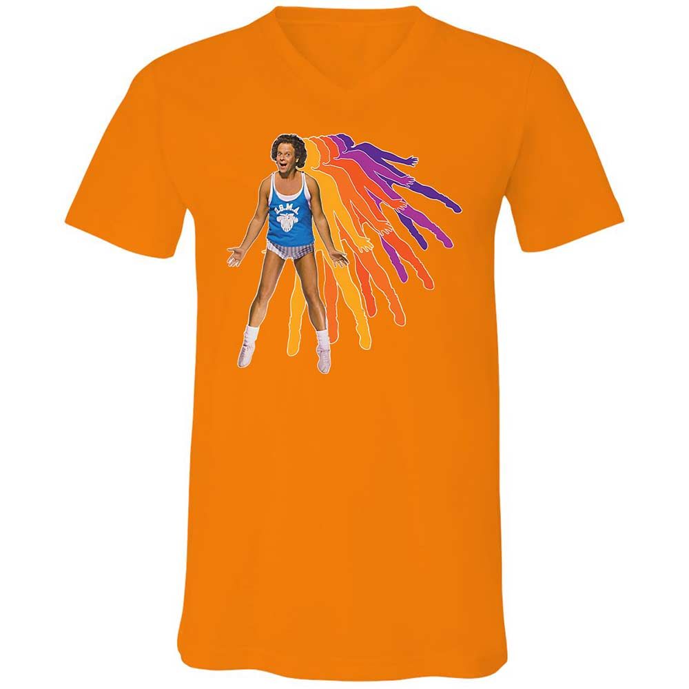 Unisex V-Neck T-Shirt - 5F4PRZ85 - Orange - 12