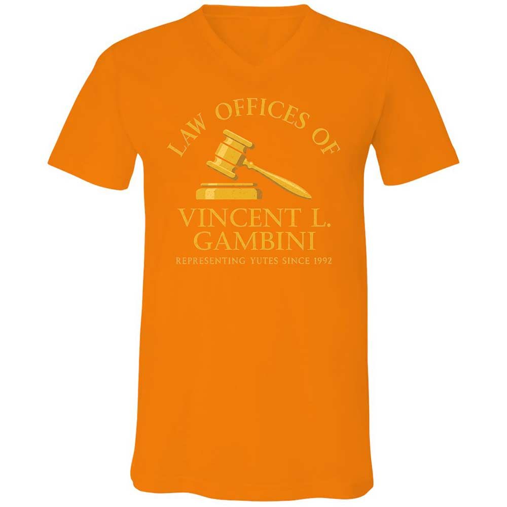 Unisex V-Neck T-Shirt - 7S1UDBRF - Orange - 12