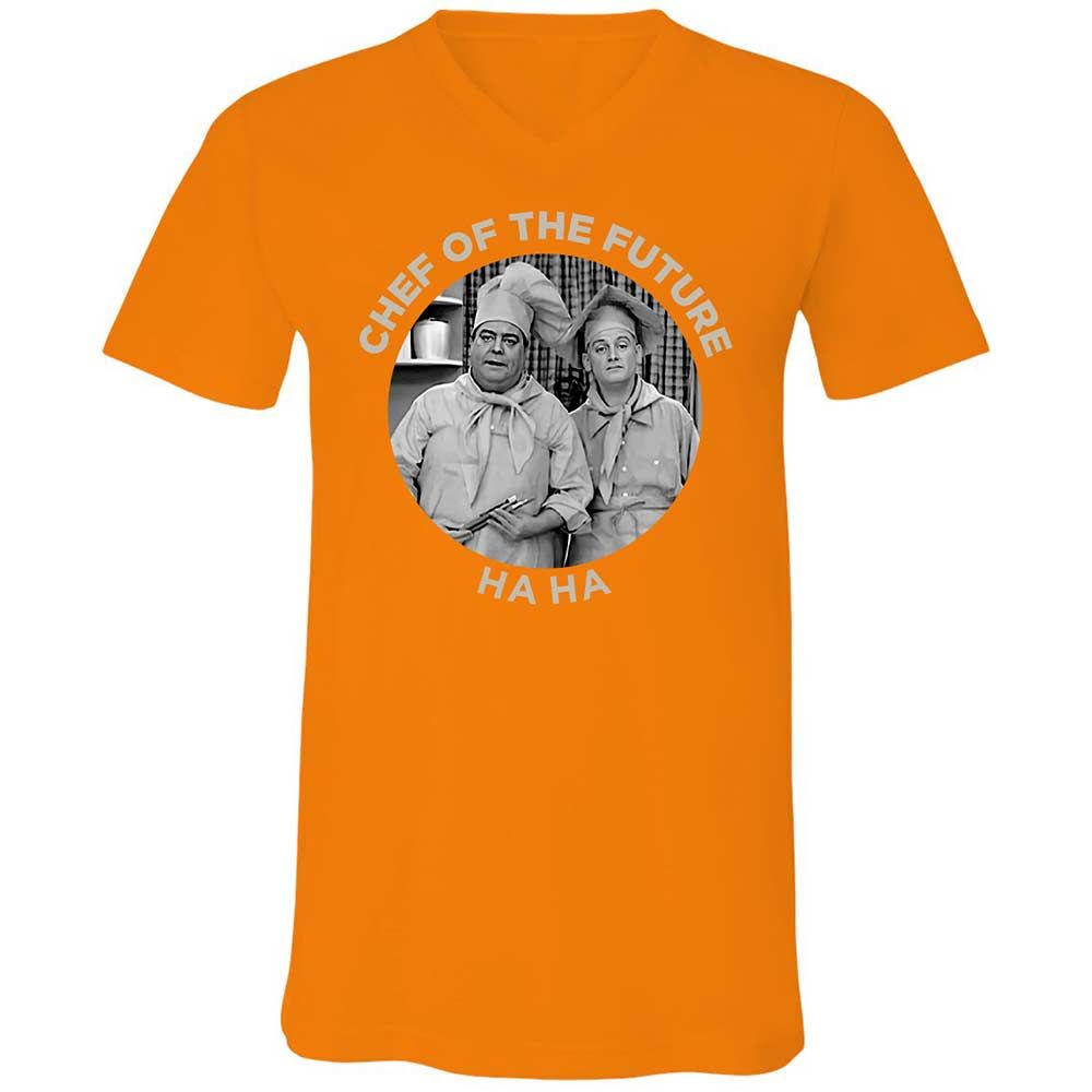 Unisex V-Neck T-Shirt - 6XYWNQQQ - Orange - 12
