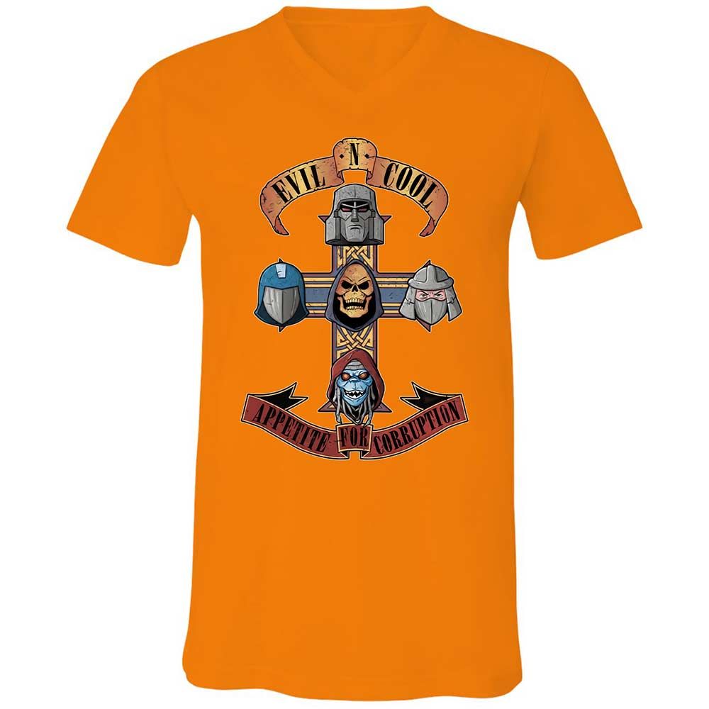 Unisex V-Neck T-Shirt - X9VN7665 - Orange - 12