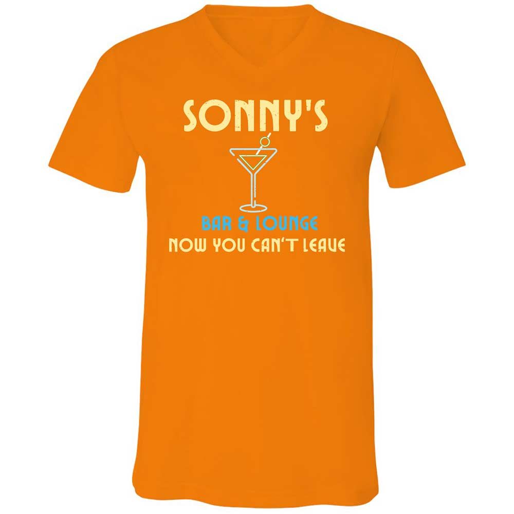 Unisex V-Neck T-Shirt - D1MRVXEQ - Orange - 12