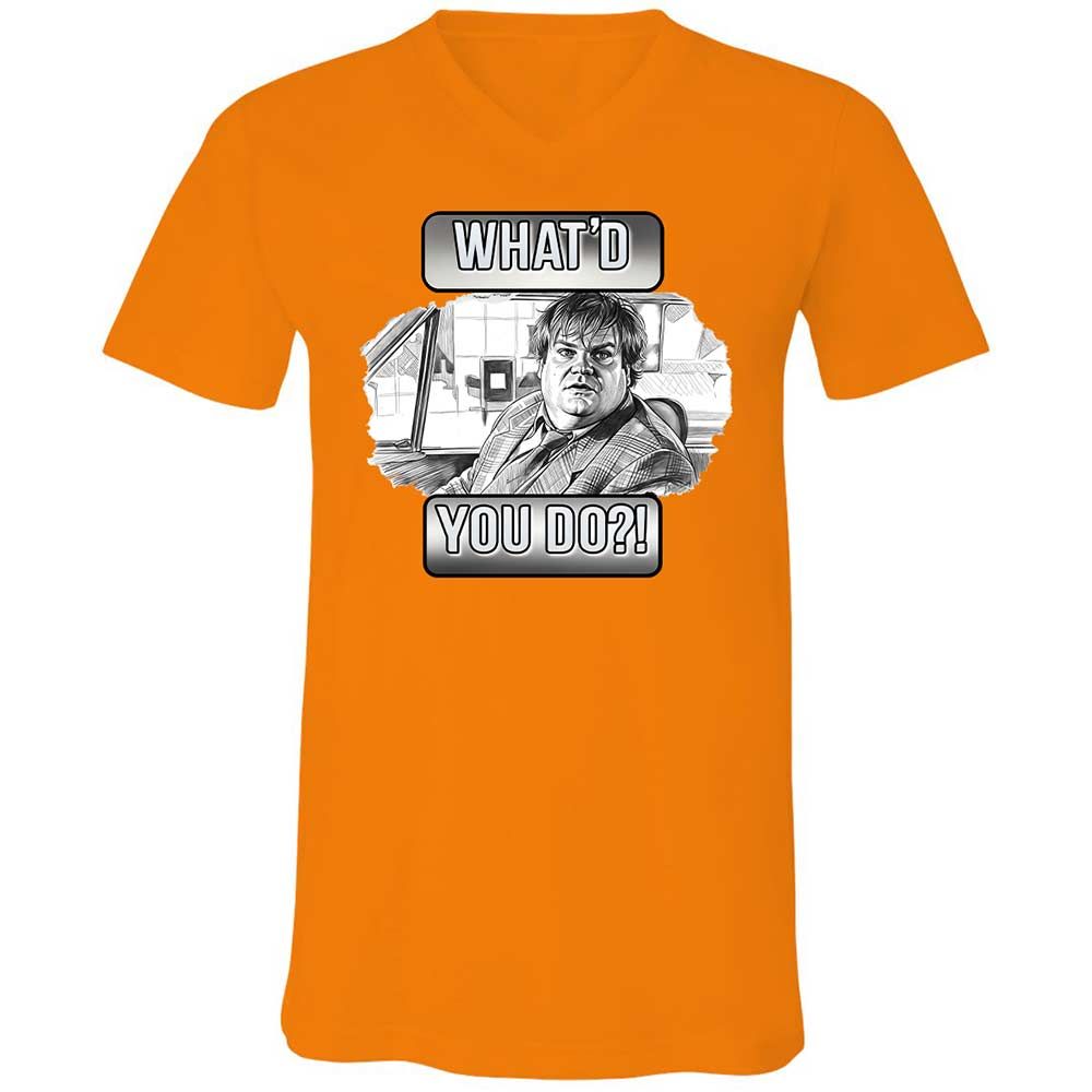 Unisex V-Neck T-Shirt - ACU6N5M1 - Orange - 12