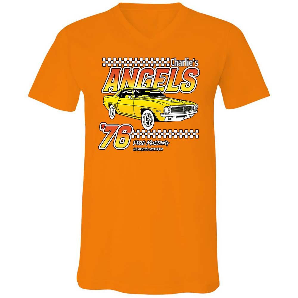 Unisex V-Neck T-Shirt - GM1ZNKHS - Orange - 12
