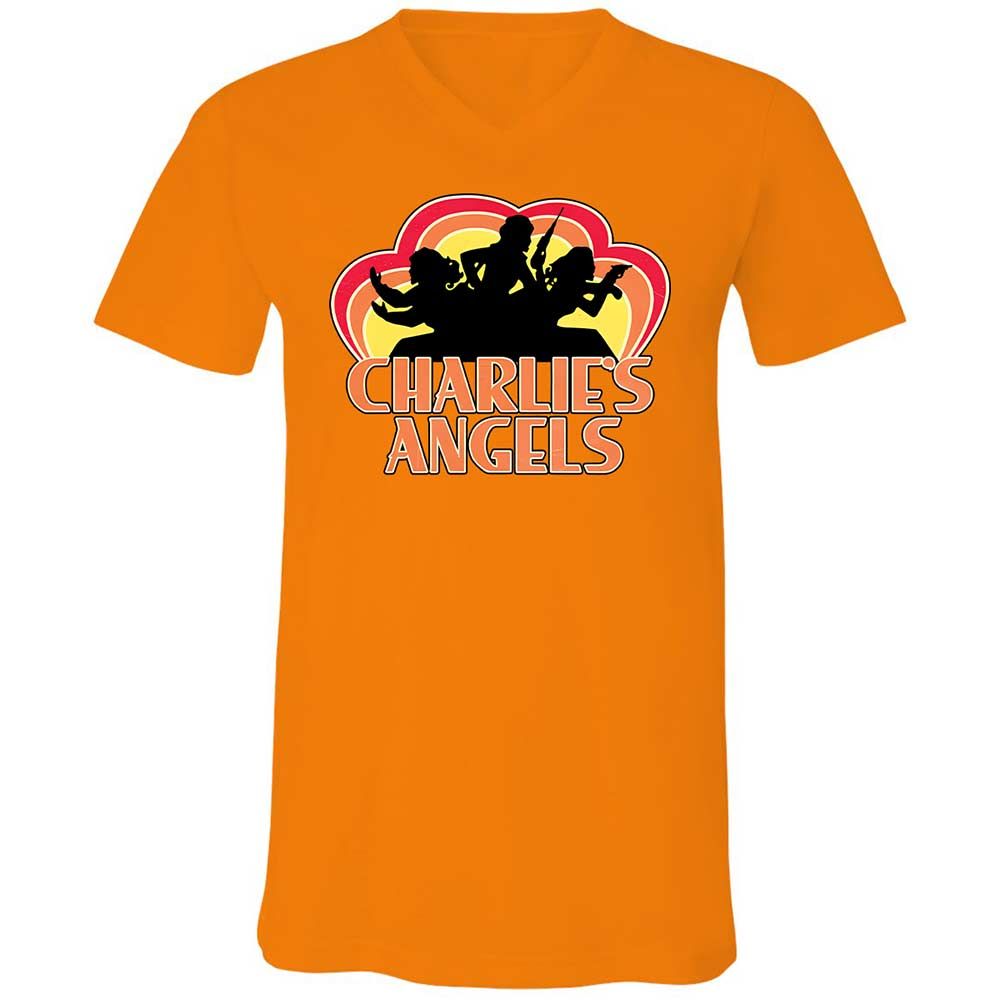 Unisex V-Neck T-Shirt - Z4CVRML5 - Orange - 12
