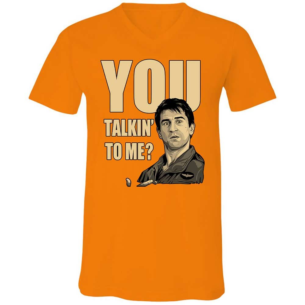 Unisex V-Neck T-Shirt - K3W8KJ6G - Orange - 12