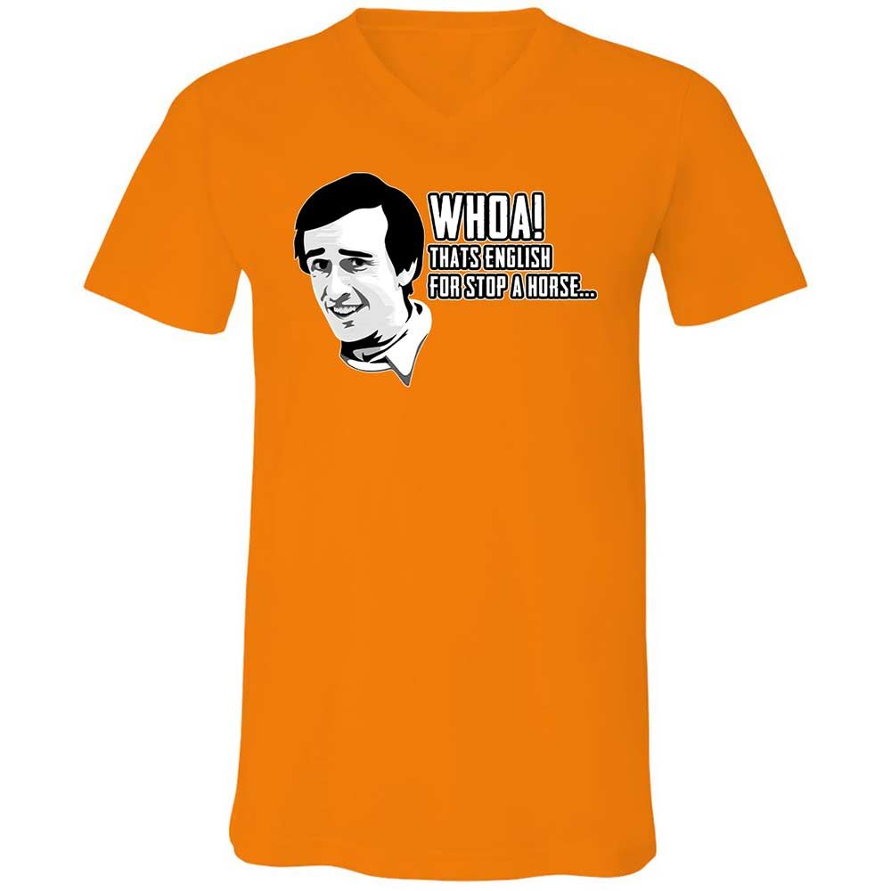 Unisex V-Neck T-Shirt - Z1CLFRU4 - Orange - 12