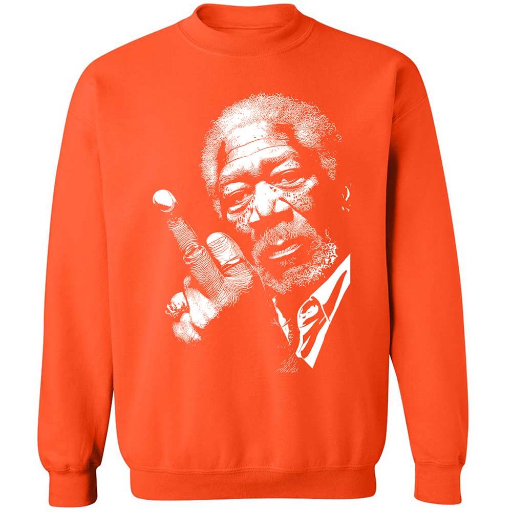 Morgan Freeman middle finger - Orange - 12