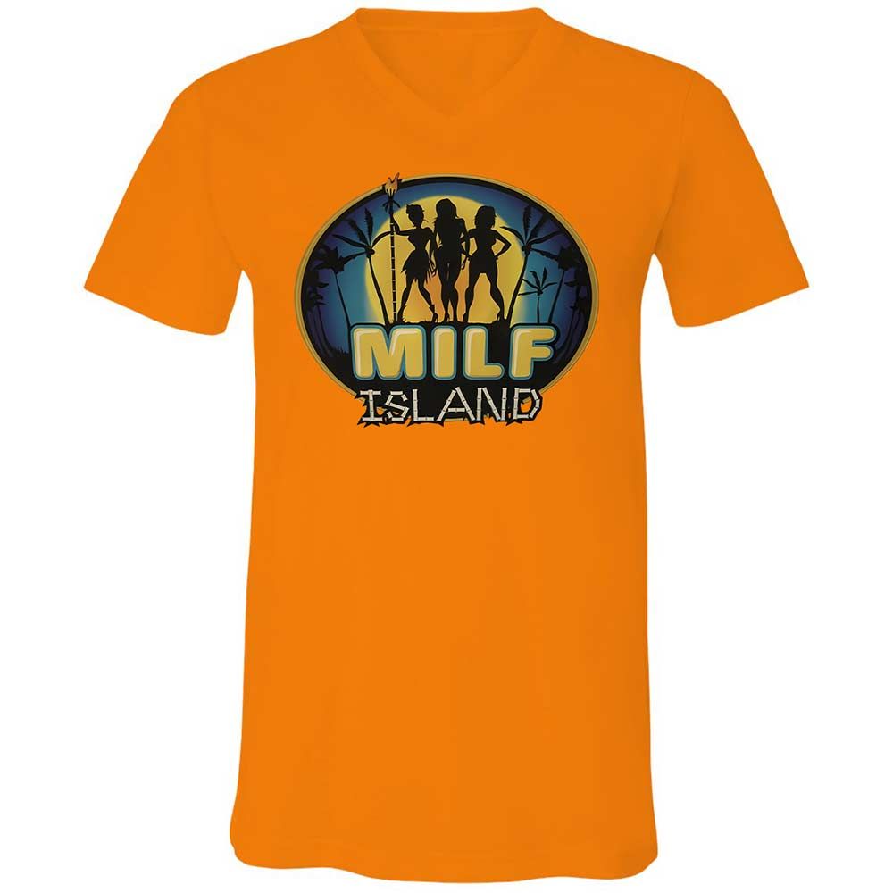 Unisex V-Neck T-Shirt - UDYEMDHJ - Orange - 12