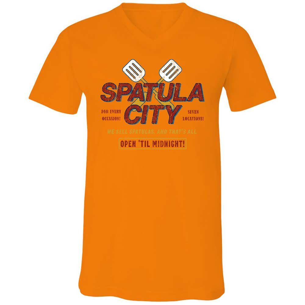Unisex V-Neck T-Shirt - EFZ2QTJ9 - Orange - 12
