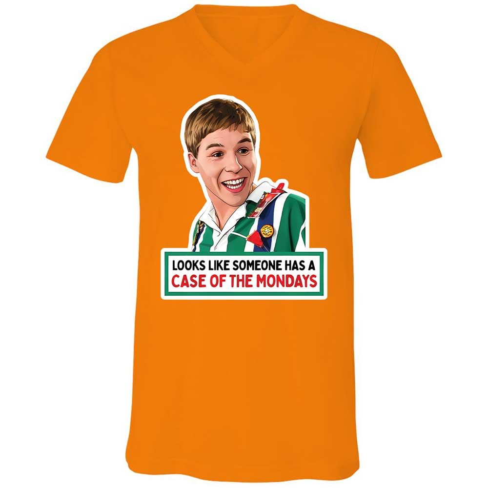 Unisex V-Neck T-Shirt - 7FD8VSW6 - Orange - 12