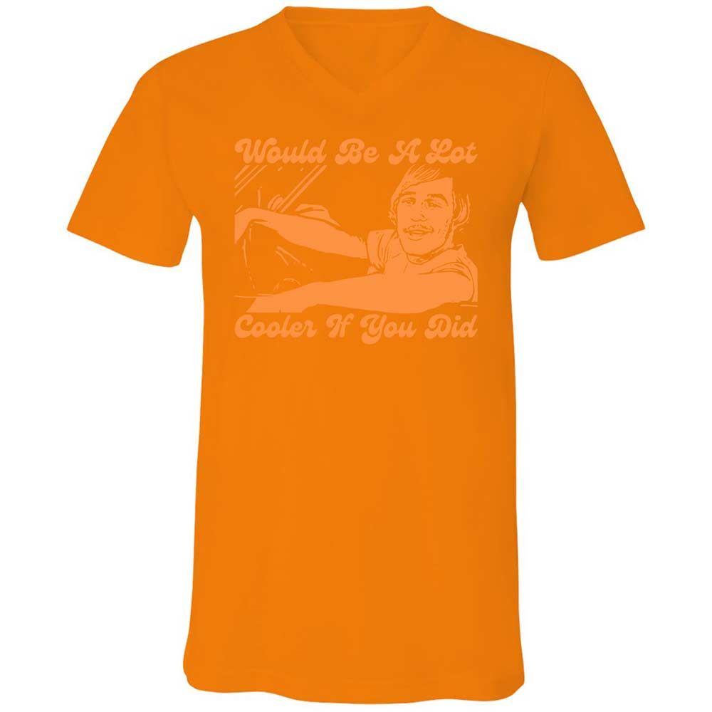 Unisex V-Neck T-Shirt - 6KQKNVX3 - Orange - 12