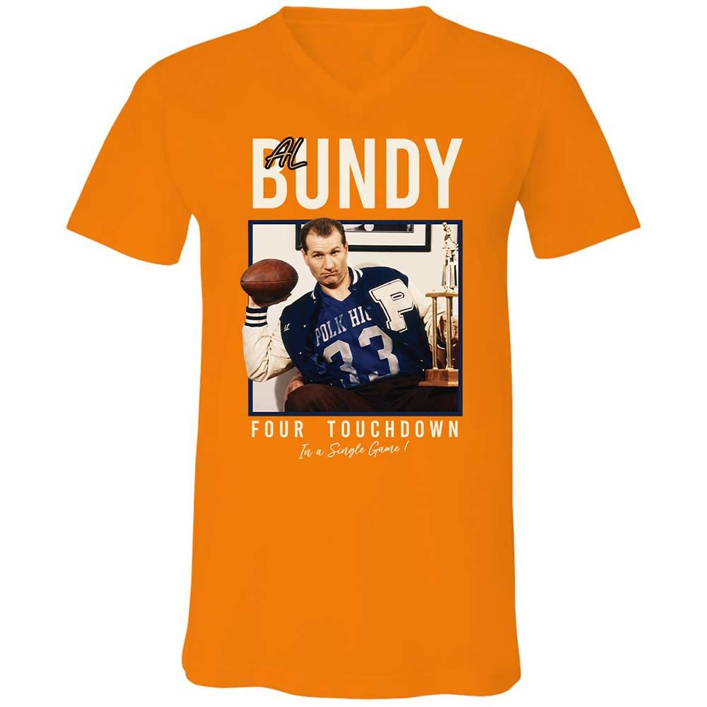 Unisex V-Neck T-Shirt - 285UR1SQ - Orange - 12