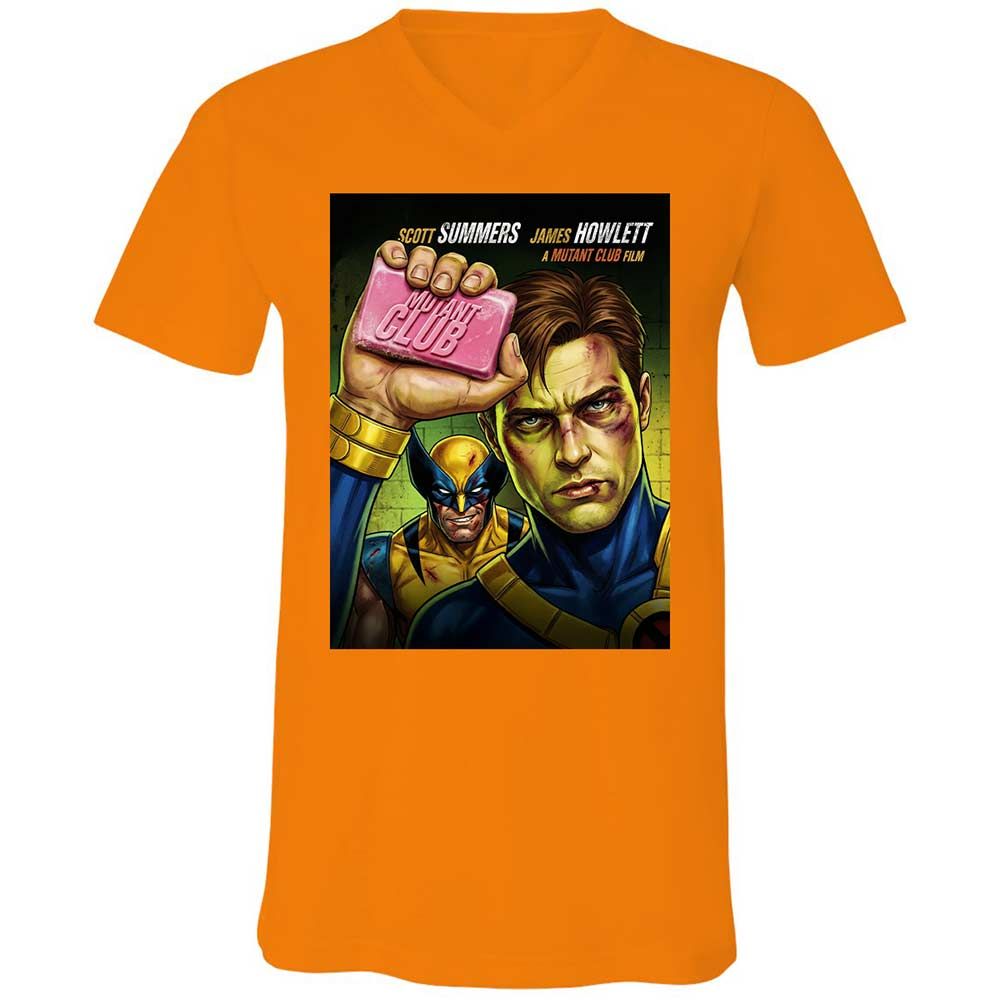 Unisex V-Neck T-Shirt - AUZQ2888 - Orange - 12
