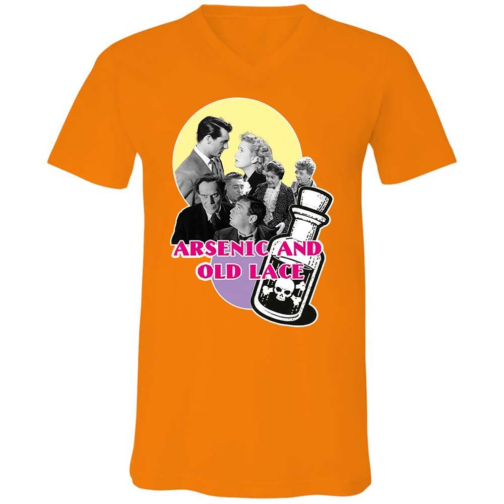 Unisex V-Neck T-Shirt - PDL8V7JR - Orange - 12