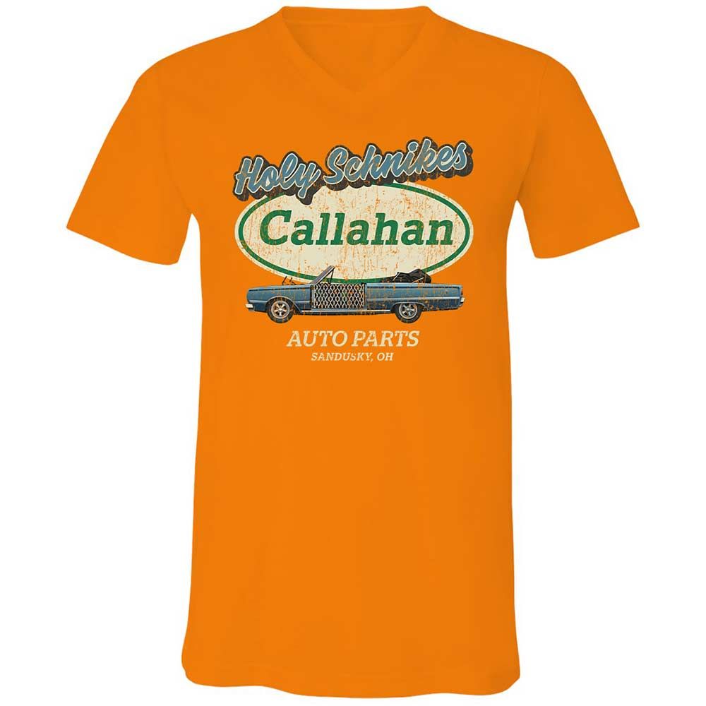 Unisex V-Neck T-Shirt - YF5AFXAS - Orange - 12