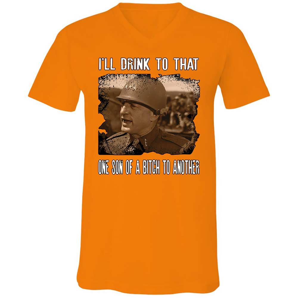 Unisex V-Neck T-Shirt - 4W4V21LE - Orange - 12