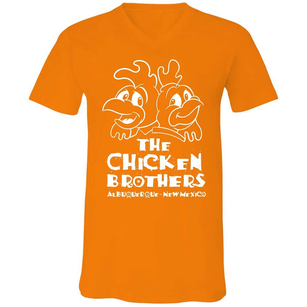 Unisex V-Neck T-Shirt - V7WAQP2Z - Orange - 12