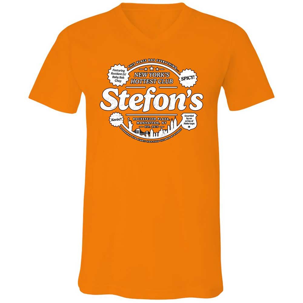 Unisex V-Neck T-Shirt - 38ZFR9DT - Orange - 12