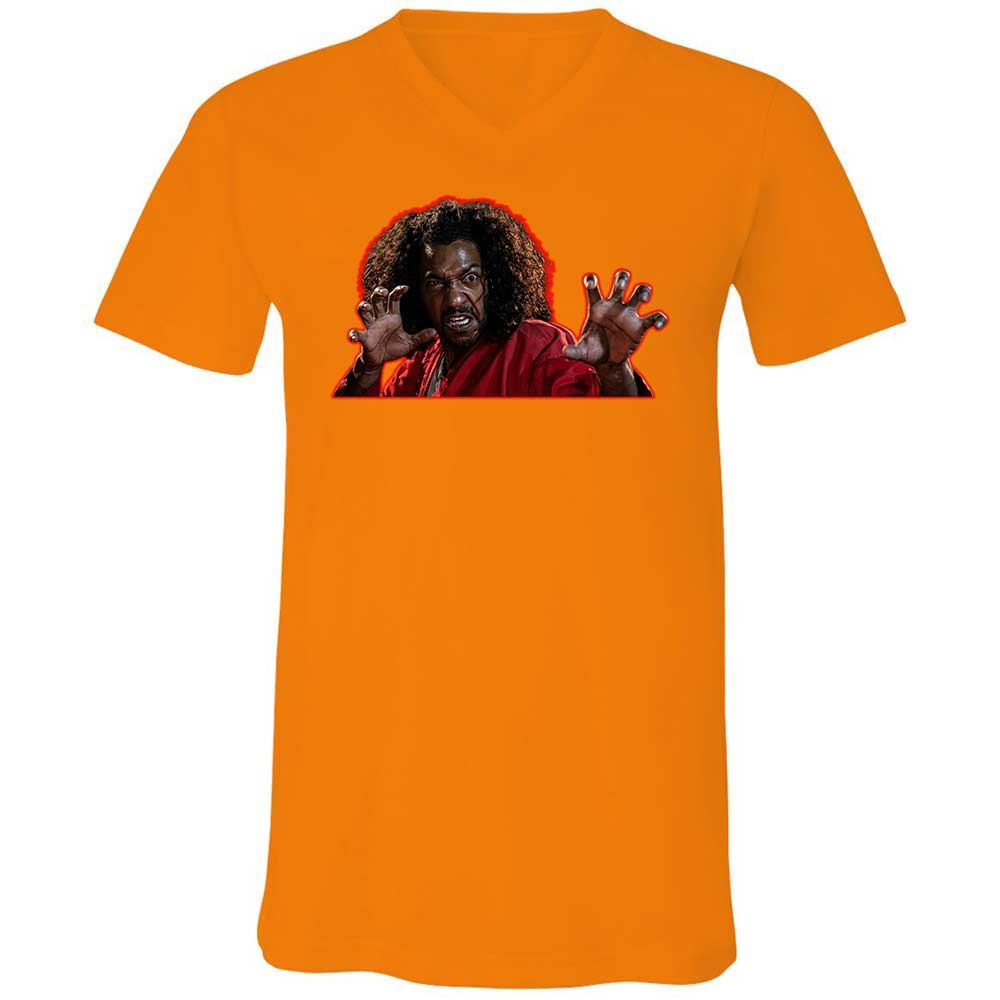 Unisex V-Neck T-Shirt - E8N5JLHV - Orange - 12