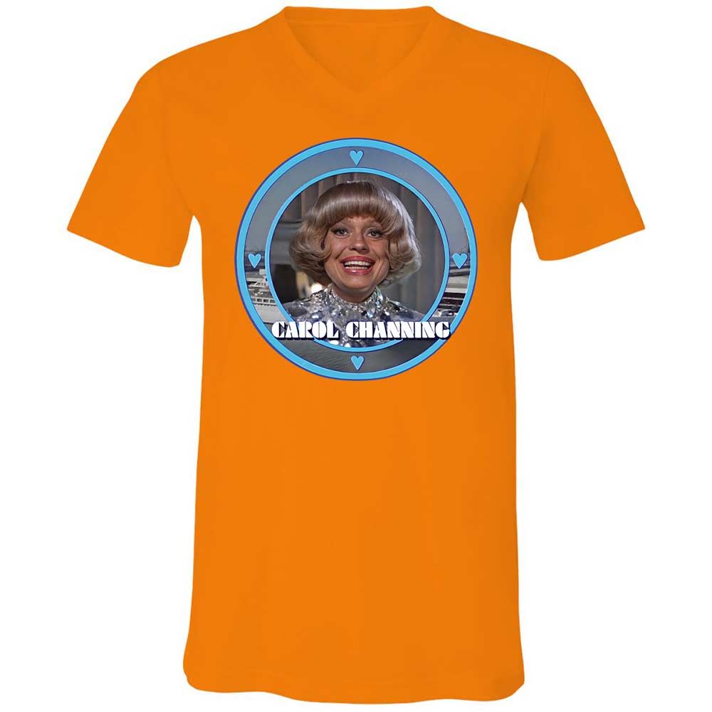 Unisex V-Neck T-Shirt - 54AK2ZTY - Orange - 12
